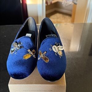Vintage Havana Navy adult Embellished Slippers